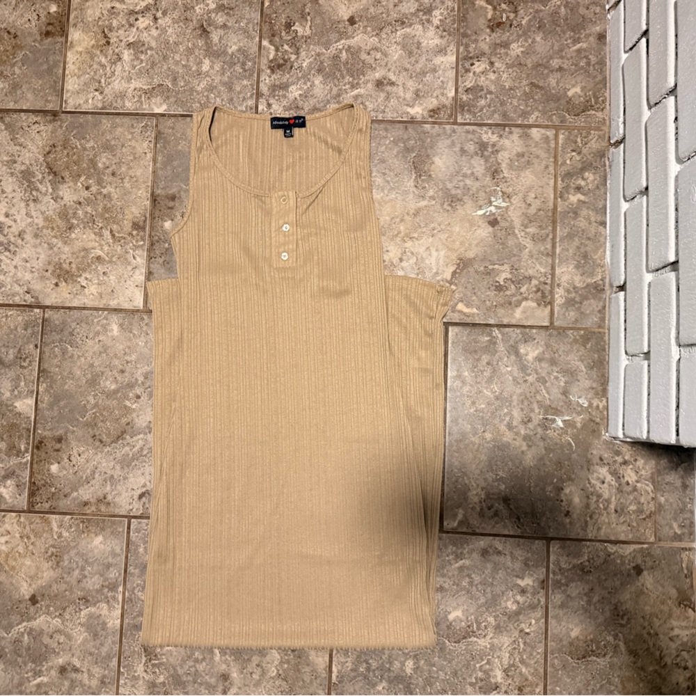 Absolutely Tan Sleeveless Dress